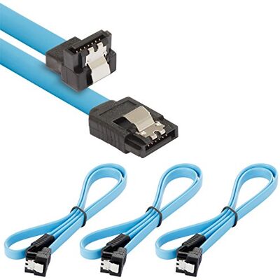 POPPSTAR 3x cavi dati di 0.5m flessibili Sata 3 HDD SSD, connettore dritto su angolato di 90 gradi, fino a 6 GB/s, blu POPPSTAR 3x cavi dati di 0.5m flessibili Sata 3 HDD SSD, connettore dritto su angolato di 90 gradi, fino a 6 GB/s, blu