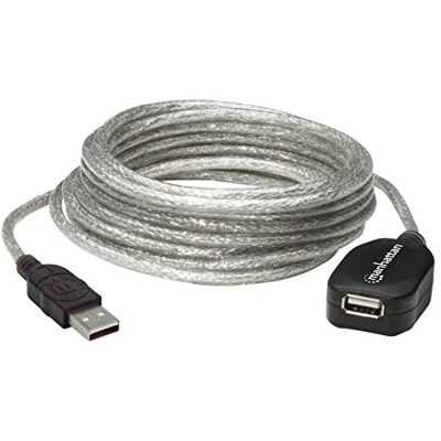 Manhattan 519779 Ripetitore di Segnale USB 2.0 Alta velocità 5m Trasparente Manhattan 519779 Ripetitore di Segnale USB 2.0 Alta velocità 5m Trasparente