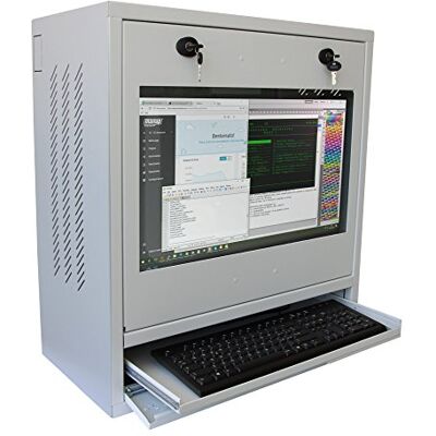 Techly Professional 104882 Armadio di Sicurezza per PC, Monitor LCD e Tastiera Grigio Grigio Techly Professional 104882 Armadio di Sicurezza per PC, Monitor LCD e Tastiera Grigio Grigio