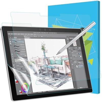 MoKo 2PZ Pellicola Protettiva Schermo Opaca per Surface Pro 7+/7/6/5/4/LTE Pellicola PET Antiriflesso, Esperienza di Scrittura, Disegno e Schizzo Effetto Carta con Surface Pen su Tablet Microsoft MoKo 2PZ Pellicola Protettiva Schermo Opaca per Surface Pro 7+/7/6/5/4/LTE Pellicola PET Antiriflesso, Esperienza di Scrittura, Disegno e Schizzo Effetto Carta con Surface Pen su Tablet Microsoft
