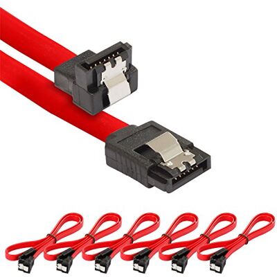 POPPSTAR 6x cavo dati di 0.5m flessibili Sata 3 HDD SSD, connettore dritto su angolato di 90 gradi, fino a 6 GB/s, rosso POPPSTAR 6x cavo dati di 0.5m flessibili Sata 3 HDD SSD, connettore dritto su angolato di 90 gradi, fino a 6 GB/s, rosso