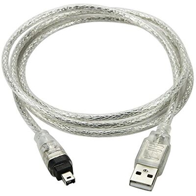 chenyang solo per DCR-TRV75E DV Firewire al cavo USB USB 2.0 a FireWire IEEE 1394 4pin Ilink Cavo 1M chenyang solo per DCR-TRV75E DV Firewire al cavo USB USB 2.0 a FireWire IEEE 1394 4pin Ilink Cavo 1M