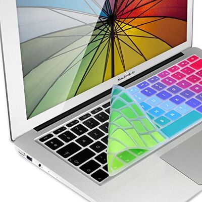 kwmobile Protezione per tastiera in silicone AZERTY (Francia, Belgio) compatibile con Apple MacBook Air 13''/Pro Retina 13''/15'' (bis Mitte 2016) A1369, A1466, A1502, A1425, A1398 Arcobaleno kwmobile Protezione per tastiera in silicone AZERTY (Francia, Belgio) compatibile con Apple MacBook Air 13''/Pro Retina 13''/15'' (bis Mitte 2016) A1369, A1466, A1502, A1425, A1398 Arcobaleno
