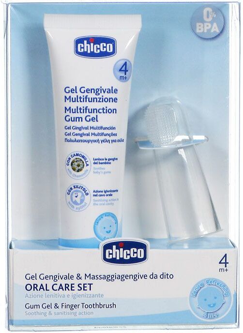 Chicco Gel Gengivale E Massaggiagengive Da Dito 4m+ Chicco Gel Gengivale E Massaggiagengive Da Dito 4m+