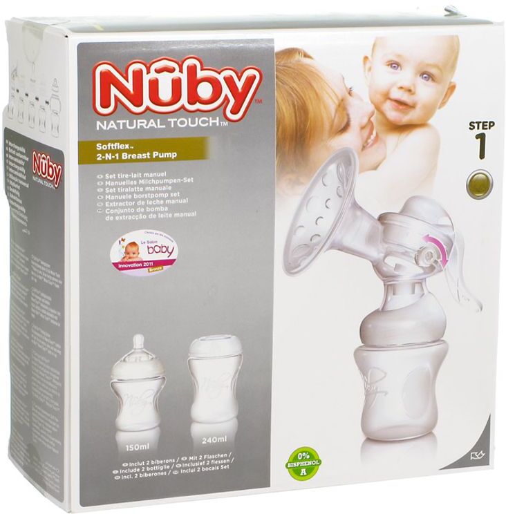 Nuby Set Tiralatte Manuale Natural Touch Nuby Set Tiralatte Manuale Natural Touch