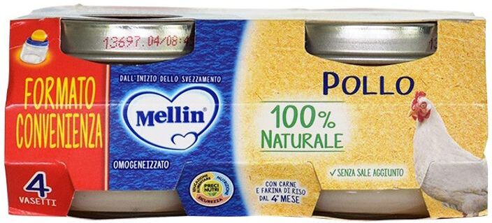 Mellin Omogeneizzato Pollo 4 X 80 G Mellin Omogeneizzato Pollo 4 X 80 G
