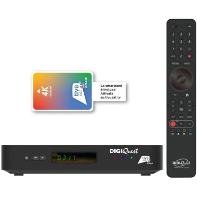 Decoder Digiquest RICD1247 TIVUSAT AX3 Combo 4K Black Decoder Digiquest RICD1247 TIVUSAT AX3 Combo 4K Black
