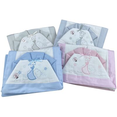 Set lenzuola lettino Baby Idea L1950 completo Flanella Assortito Set lenzuola lettino Baby Idea L1950 completo Flanella Assortito