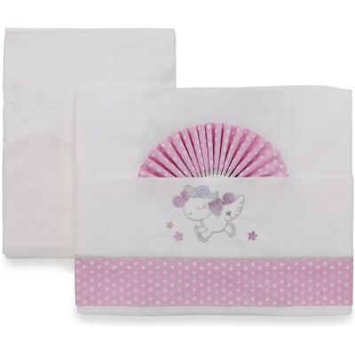 Set lenzuola culla Italbaby 015 3010 501 UNICORN carrozzina Lilla Set lenzuola culla Italbaby 015 3010 501 UNICORN carrozzina Lilla