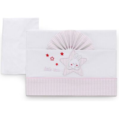 Set lenzuola culla Italbaby 15 3010 201 STAR carrozzina Rosa Set lenzuola culla Italbaby 15 3010 201 STAR carrozzina Rosa