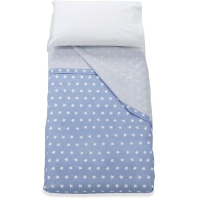Set lenzuola lettino Italbaby 020 1008 002 STARLETTE completo Azzurro Set lenzuola lettino Italbaby 020 1008 002 STARLETTE completo Azzurro