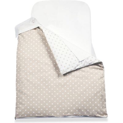 Set culla Italbaby 40 1140 883 NEXT2ME piumino con sacco Pois tortora Set culla Italbaby 40 1140 883 NEXT2ME piumino con sacco Pois tortora