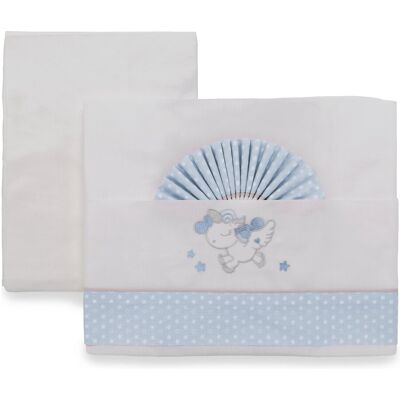 Set lenzuola culla Italbaby 015 3010 502 UNICORN carrozzina Azzurro Set lenzuola culla Italbaby 015 3010 502 UNICORN carrozzina Azzurro