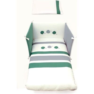 Piumone lettino Pali 0687Astridg ASTRID set 3 pz Bianco e Grigio Piumone lettino Pali 0687Astridg ASTRID set 3 pz Bianco e Grigio