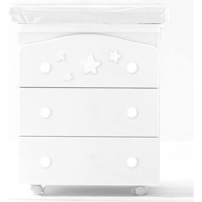 Bagnetto fasciatoio Italbaby 070 7020 0992 STELLINE 3 cassetti Bianco Bagnetto fasciatoio Italbaby 070 7020 0992 STELLINE 3 cassetti Bianco
