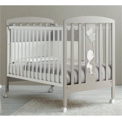 Lettino infanzia Pali 0127ORSTS ORSETTO Bianco e Tortora Lettino infanzia Pali 0127ORSTS ORSETTO Bianco e Tortora
