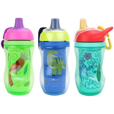 Tazza bimbo termica con beccuccio e moschettone Nuby NV04050 Assortito Tazza bimbo termica con beccuccio e moschettone Nuby NV04050 Assortito