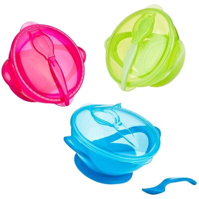 Set pappa Nuby ID5419 con ventosa antiribaltamento Assortito Set pappa Nuby ID5419 con ventosa antiribaltamento Assortito