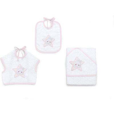 Set bavaglini Italbaby 15 5020 201 STAR Rosa Set bavaglini Italbaby 15 5020 201 STAR Rosa