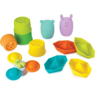 Set da bagno per bambini Infantino - 11 pezzi - Silicone Set da bagno per bambini Infantino - 11 pezzi - Silicone