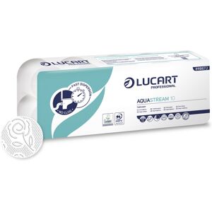 Lucart Bancale da 120 confezioni di carta igienica Aquastream idrosolubile da 10 rotoli