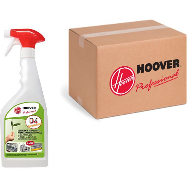 hoover scatola 12 flaconi d4 detergente sgrassante idroalcolico igienizzante