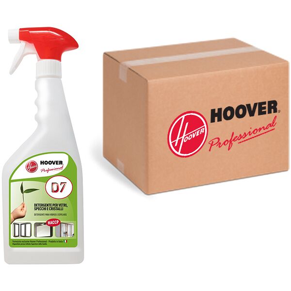 hoover scatola 12 detergenti per pulire vetri auto e specchi senza aloni d7 750 ml