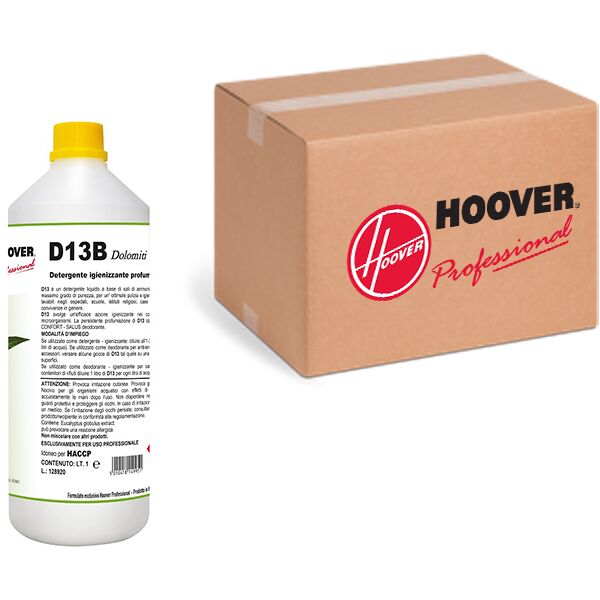 hoover scatola 12 flaconi d13b dolomiti detergente sanificante deodorante