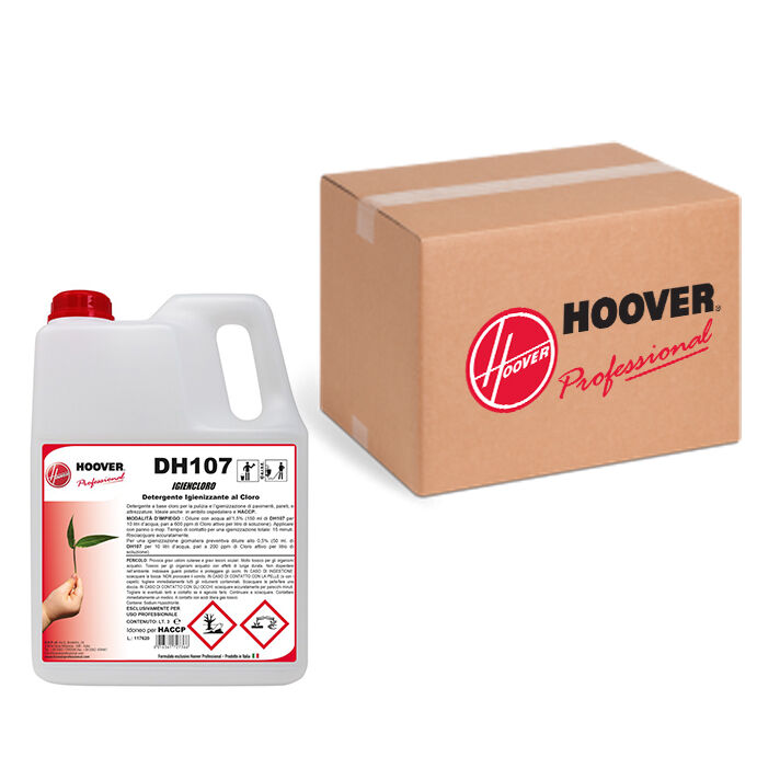 Hoover Scatola 4 taniche DH107 Igiencloro Detergente igienizzante