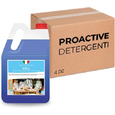 ProActive Detergenti Scatola 4 taniche di brillantante per lavastoviglie professionale ProActive Brill 5 litri ProActive Detergenti Scatola 4 taniche di brillantante per lavastoviglie professionale ProActive Brill 5 litri