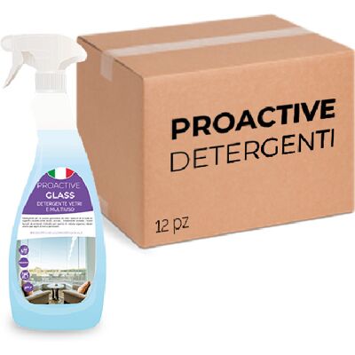 ProActive Detergenti Scatola 12 pezzi di detergente vetri e multiuso ProActive Glass 750 ml ProActive Detergenti Scatola 12 pezzi di detergente vetri e multiuso ProActive Glass 750 ml