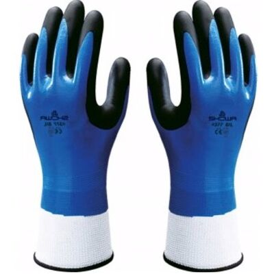 Guanti lavoro Issaline SH377XL SHOWA GLOVES Blu e Nero Guanti lavoro Issaline SH377XL SHOWA GLOVES Blu e Nero