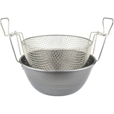 Friggitrice in acciaio inox Garcima - Diametro 42cm Friggitrice in acciaio inox Garcima - Diametro 42cm