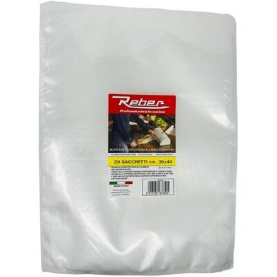 Sacchetti sottovuoto Reber 6735N 20 Goffrati 30x40 cm Clear Sacchetti sottovuoto Reber 6735N 20 Goffrati 30x40 cm Clear