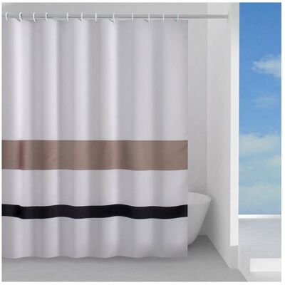 Tenda doccia in poliestere G-Living - 180x200 cm - Beige, Bianco, Nero Tenda doccia in poliestere G-Living - 180x200 cm - Beige, Bianco, Nero