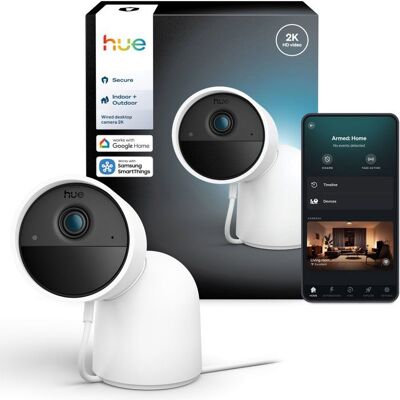 Telecamera intelligente - Philips Hue - Per esterni - Cablata - Visione notturna - 2K - Bianca Telecamera intelligente - Philips Hue - Per esterni - Cablata - Visione notturna - 2K - Bianca