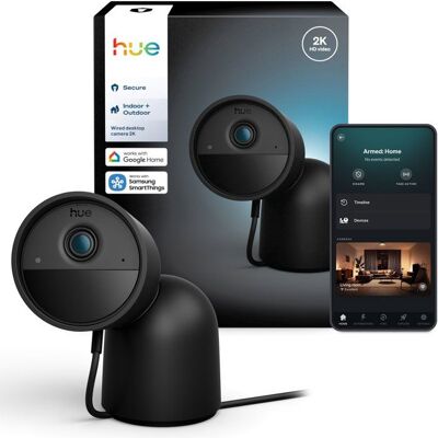 Telecamera intelligente - Philips Hue - Per esterni - Cablata - Visione notturna - 2K - Nera Telecamera intelligente - Philips Hue - Per esterni - Cablata - Visione notturna - 2K - Nera