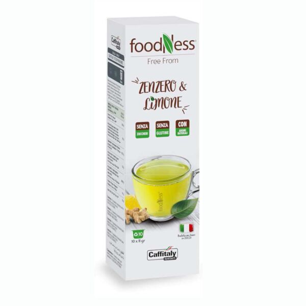 caffitaly tisana zenzero e limone foodness confezione 10 capsule