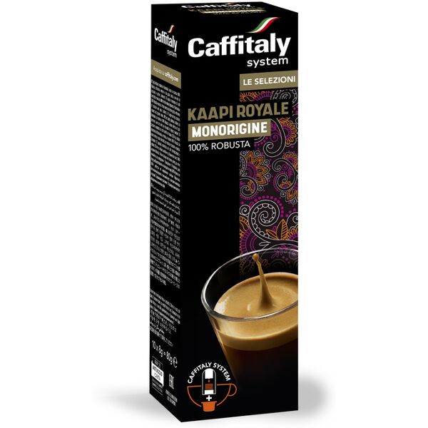 caffitaly caffè monorigine kaapi royale 100% robusta box 10 capsule