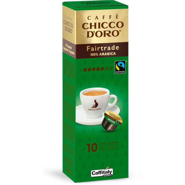 caffè chicco d'oro fairtrade 100% arabica 10 capsule