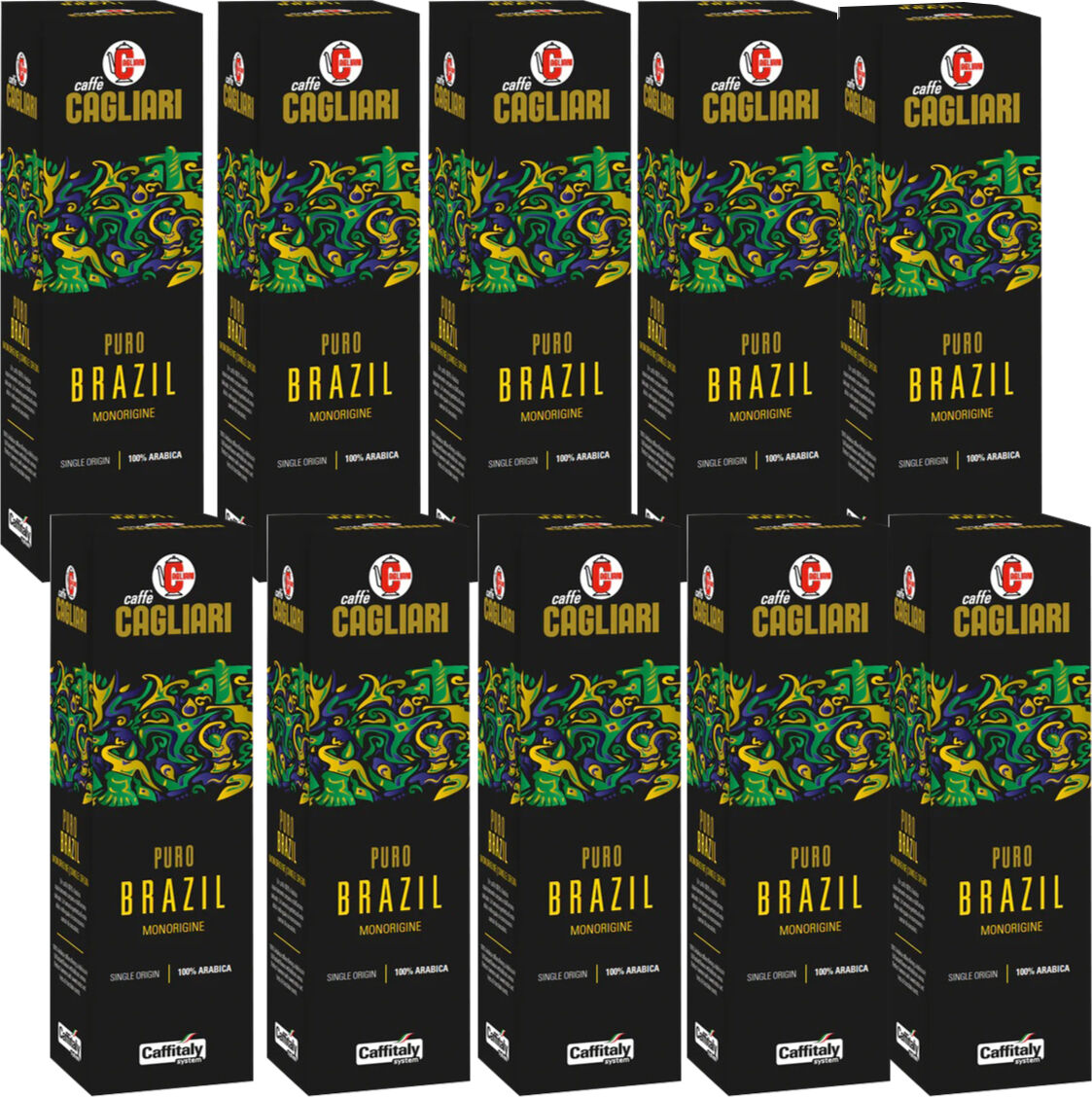 100 capsule caffitaly system caffè monorigine brasile cagliari brazil 100% arabica