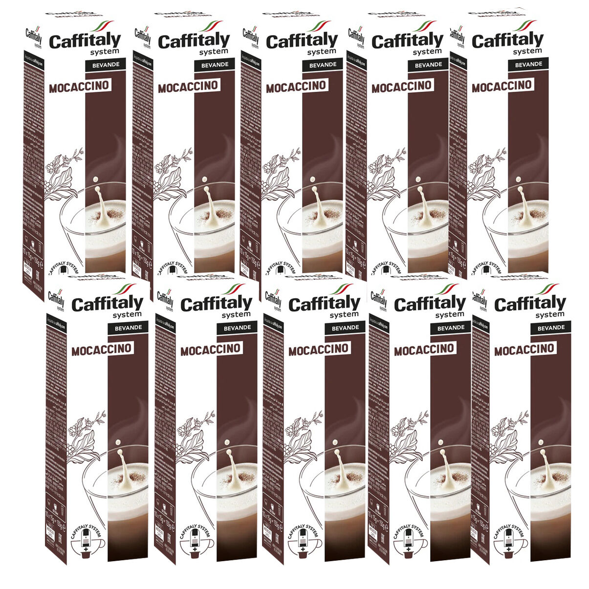 Ècaffè 100 capsule caffitaly system e'caffe' mocaccino