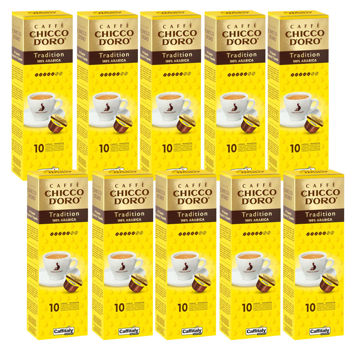 chicco 100 capsule caffitaly system caffè tradition 100% arabica