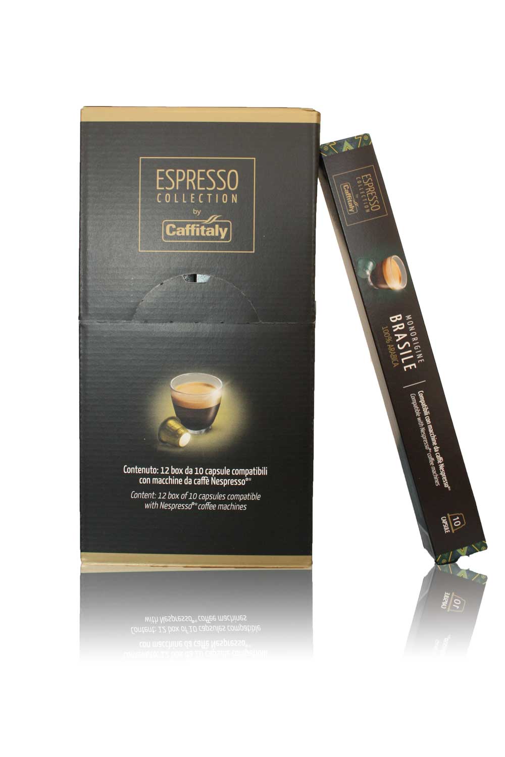 Caffitaly Confezioni 120 capsule Collection Brasile compatibili con Nespresso