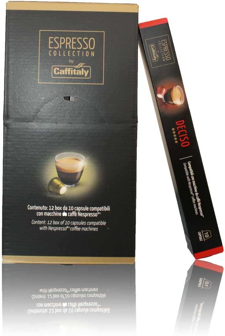 Caffitaly Confezioni 120 capsule Collection Deciso compatibili con Nespresso