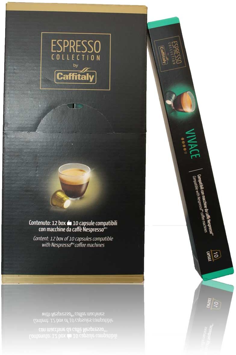 Caffitaly Confezioni 120 capsule Collection Vivace compatibili con Nespresso