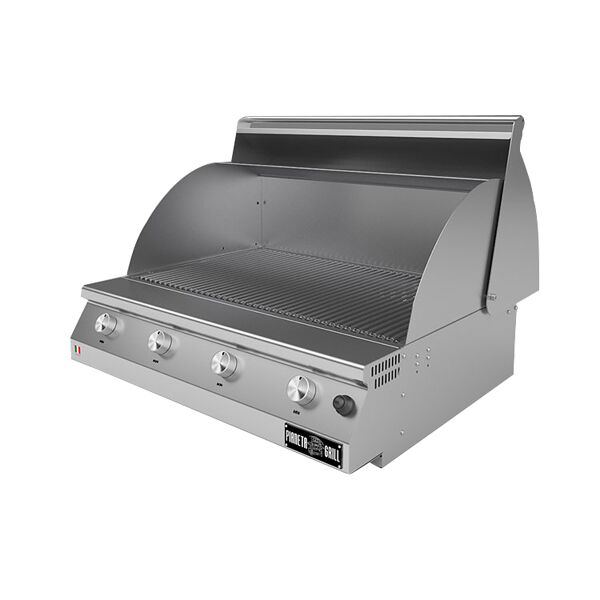 pianeta grill barbecue a gas fry top 750 basic da appoggio 3 bruciatori con griglia a tondino