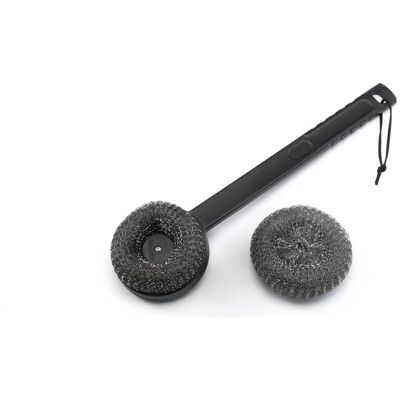 Spazzola barbecue Ompagrill SP950 con ricambio spugna Nero Spazzola barbecue Ompagrill SP950 con ricambio spugna Nero