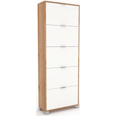 Scarpiera Sarmog A765RCBNI QUADRANTE 30 Paia Rovere cadiz e Bianco nev Scarpiera Sarmog A765RCBNI QUADRANTE 30 Paia Rovere cadiz e Bianco nev