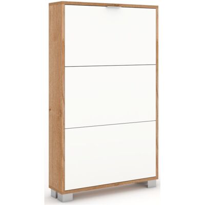 Scarpiera Sarmog A753RCBNI QUADRANTE 9 Paia Rovere cadiz e Bianco neve Scarpiera Sarmog A753RCBNI QUADRANTE 9 Paia Rovere cadiz e Bianco neve